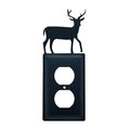 Village Wrought Iron Village Wrought Iron EO-3 Deer Outlet Cover-Black EO-3